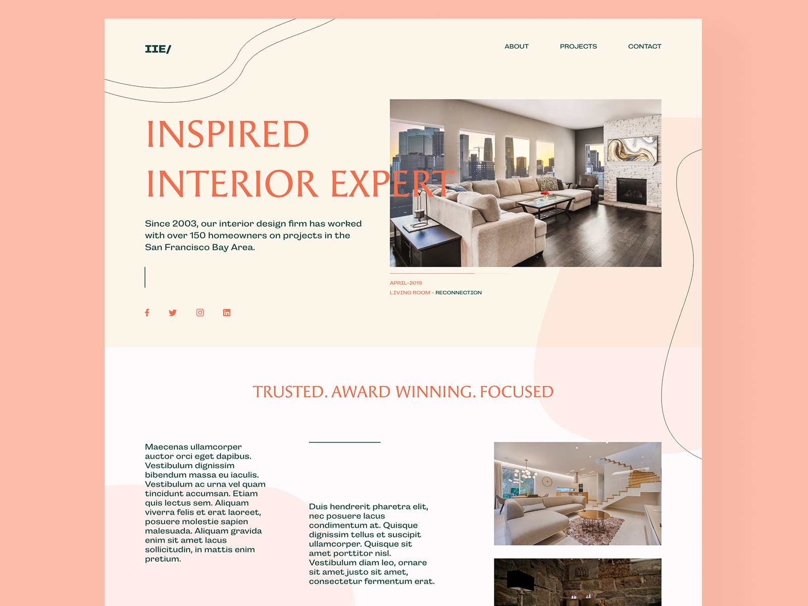 Interior Design Webpage Concept By Matthew Gledhill On