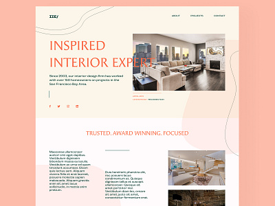 Interior Design | Webpage concept design interior minimal scandinavian serif ui web