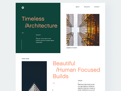 Architecture Website abstract architecture design flat minimal ui webdesign website