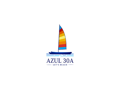 Azul 30A logo brand identity branding branding and identity design flat logo design graphic design icon illustration logo minimalist logo vector
