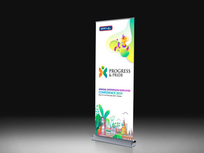 Rollup Banner branding design graphic design illustration print design rollup banner vector