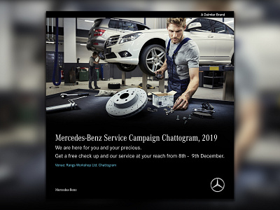 Social Media Post Design For "Mercedes-Benz" Bangladesh