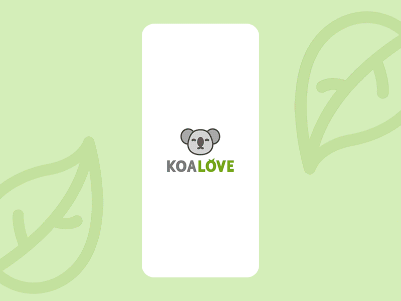 Koalove app appdesign australia debut design donate dribbble forest illustration interactive koala koalas nature tree trees ui uidesign uiux ux