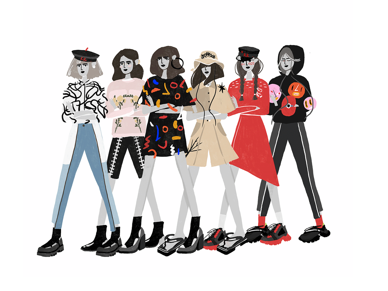 girls animation brand clothes fashion fashion illustration girl girls illustration picture