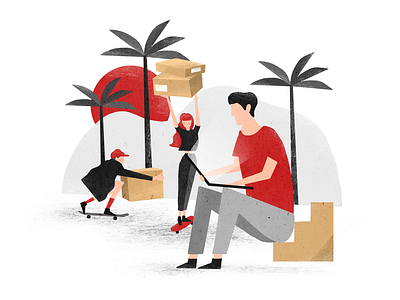 Delivery illustration delivery illustration people