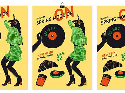 Spring mood poster dance illustration poster spring
