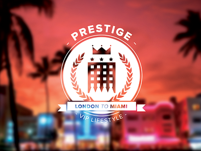 Prestige - VIP Lifestyle WO beach branding lifestyle logo london miami white white out