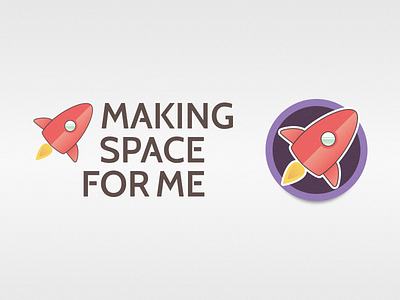 Make Space badge brand mark branding logo mark rocket space