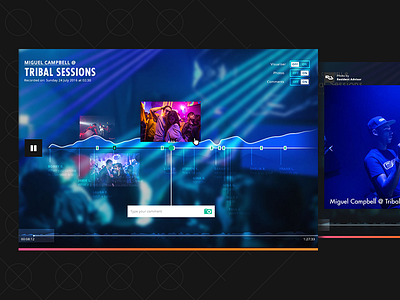 Concept for new mix page player comments concept dj music photos player