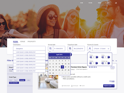 Booking process room location booking process