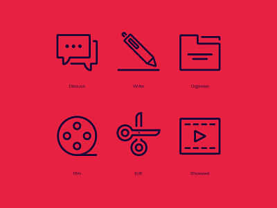 Daniel Harding Showreels Process Icons – 03 branding iconography icons identity linear process