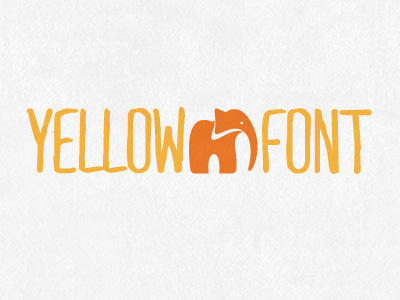 Yellow Font branding illustrator