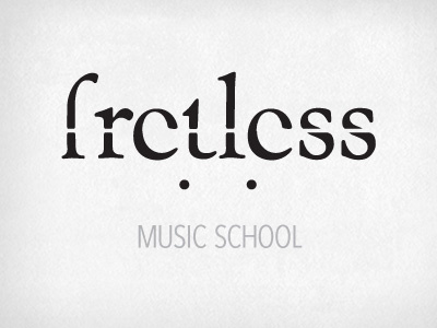 Fretless Music School branding illustrator logo