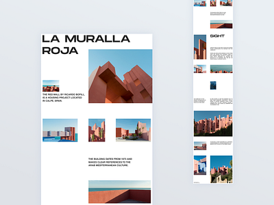 La Muralla Roja architecture brutalism dailyui design helvetica house landing design landingpage minimalism ui uidesign webdesign website