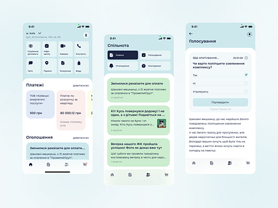 App for apartment building apartment app app design bills dashboard kyiv news product design ui ukraine ux voting