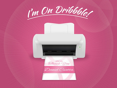 I'm On Dribbble! debut dribbble fonts illustration invitation invite new photoshop print