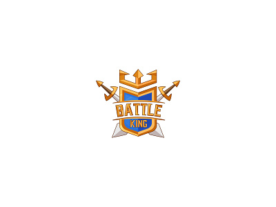 battle king logo battle battle logo brand branding corporate branding crown design dribbble best shot game games icon king logo mark orange logo royal shield sword transparent vector