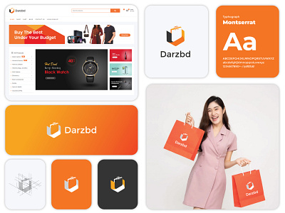 Darzbd Branding Logo brand and identity branding corporate branding darzbd design dribbble best shot ecommerce eshop graphic design icon illustration logo online shop online shopping ui uiux vector web