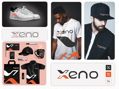 Xeno Branding Identity brand and identity branding corporate branding design dribbble best shot graphic design icon illustration logo orange ui vector x x logo