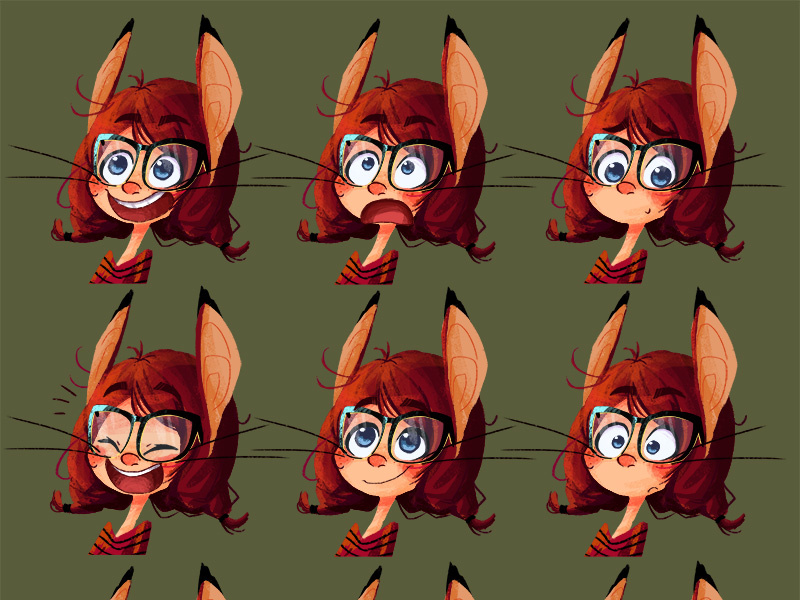 Character's emotions character emotion illustration character design desing squirel