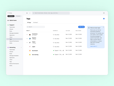 🏷 A new way to manage tags by Emmanuelle Bories for Front on Dribbble