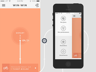 WIN-WIN app menu mobile ui ux