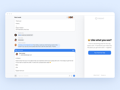 Be our guest! 👤 app collaboration comments conversation draft email front guest invite view
