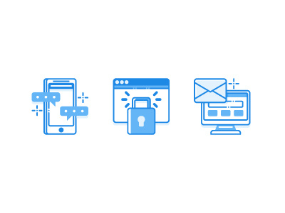 Digital & Teachnology Icon set app design icon illustration technology ux vector web