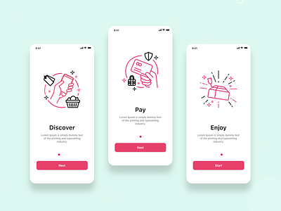 Noqaty- Onboarding screen adobexd app design app interaction design mobile application offer onboarding pay ui design ux design