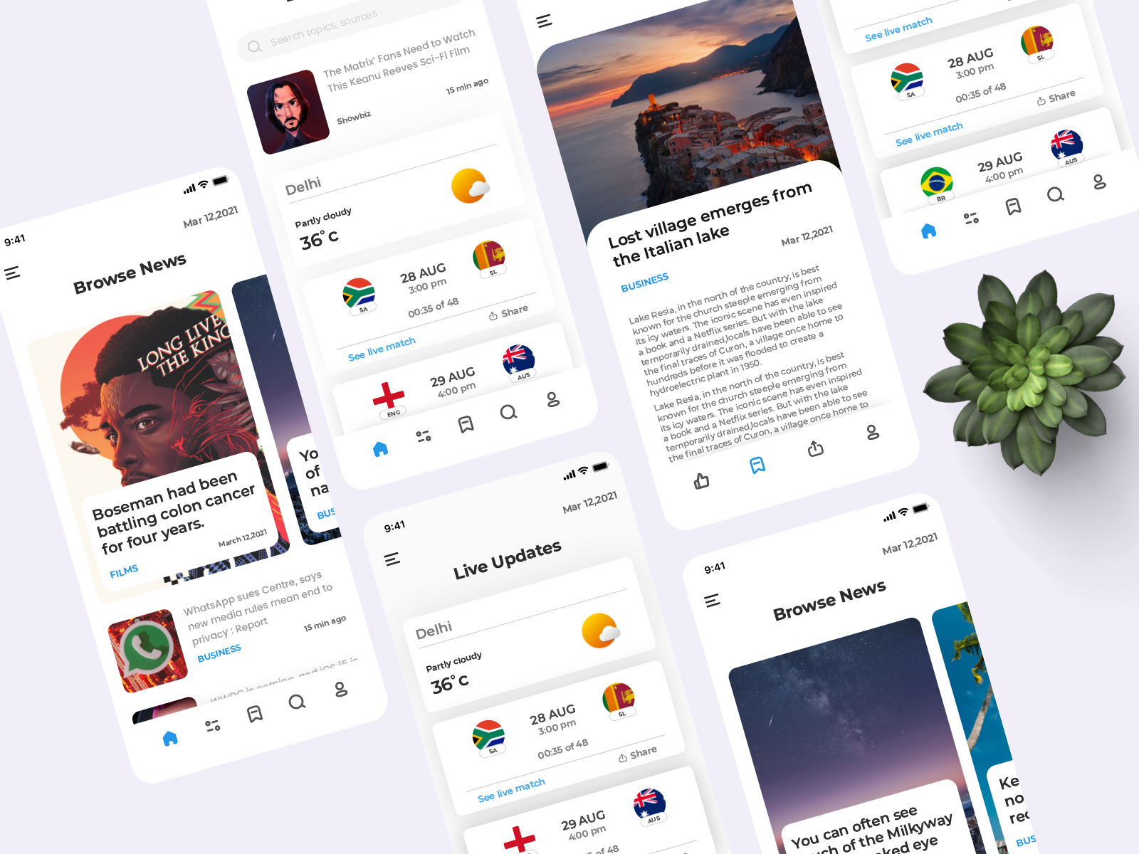 Online News App UI/UX by Appventurez on Dribbble image.