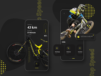 E-Bike App UI app design app interaction bicycle bicycle ui bike design ebike app ebike design mobile application ui ui design ux ux design