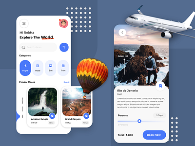 Travel App UI app design app interaction design mobile application travel app travel app ui travel app ux travel mobile app travel ui travel ux ui ui design ux ux design