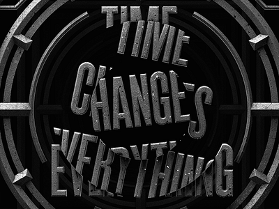 Time Changes Everything 3d cgi design line motivation render type