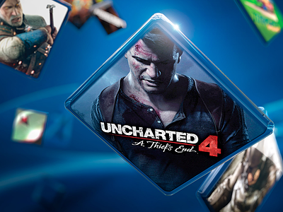 Playstation 4 promo 3d cgi colour creative design line playstation ps4 render sony uncharted