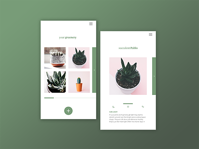 Plant app app design green plant webdesign