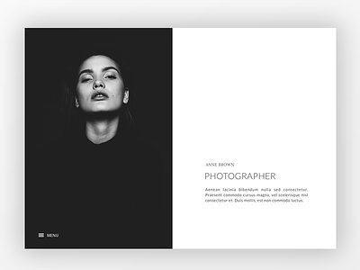 Black & White Portfolio black and white cw less is more photographer portfolio resume simple ui ux web portfolio webdesign website