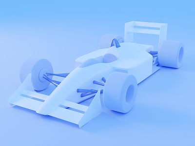 F1 3d blender blue f1 formula illustration one