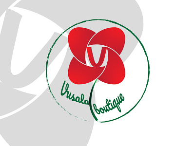 "Vusala boutique" logo design design dizayn icon illustration logo minimal typography ui vector