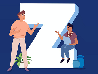 Letter Z 36daysoftype cartoon characterdesign comicart design digitalart flat graphic desgin illustration letter z minimal art people people illustration type type challenge typeface typogaphy vector