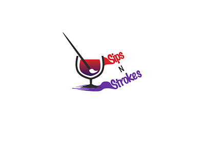 Redesign for Sips N' Strokes branding design graphic design icon illustration logo logo design logomark prototype typography ui design vector