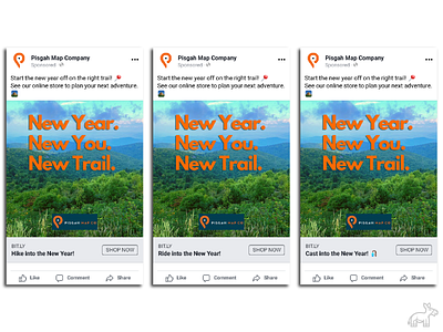 Pisgah Map Co. Holiday Campaign ad campaign design facebook illustration instagram social media social media ad social media agency twitter