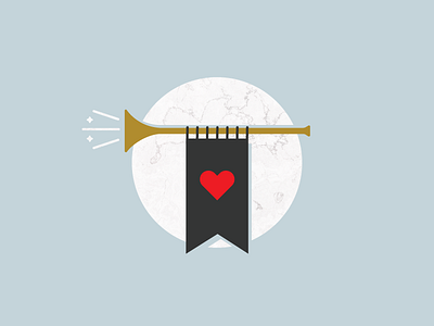 Love Battle Cry illustration love noun trumpet vector