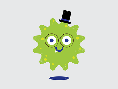 Fancy Virus glasses illustration snaggletooth tophat vector virus