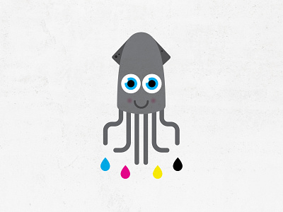 CMYK Squid 52weeks challenge cmyk illustration illustration challenge ink noun squid vector year project