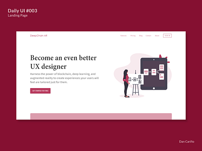 Daily UI #003: Landing Page 003 dailyui dailyui 003 landing page