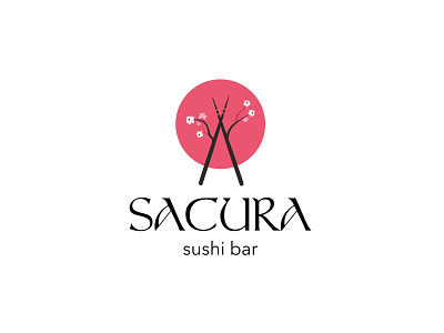 ThirtyLogos, Day 18. Sushi bar Sacura 30 logos daily challange logo sacura thirty logos