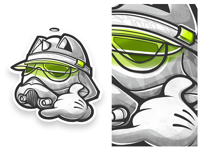 Stormcat 2d cartoon cat character character cartoon character design character illustration illustration star wars stormtrooper vladue