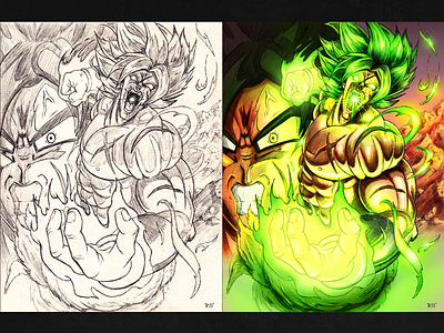 Saiyan Rage 2d art anime art artist broly digital art digital painting dragonball dragonball super dragonball z drawing fan art goku illustration manga pen art photoshop saiyan super saiyan vegeta