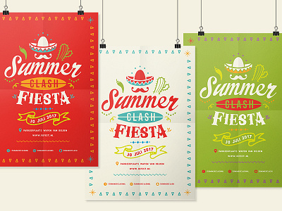 Summerclash Fiesta Poster design event festival fiesta logo mexican poster