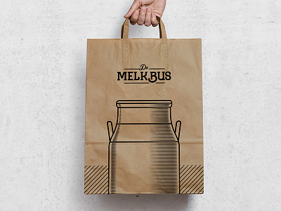 De Melkbus Paper Bag bag design food identity logo milk paper